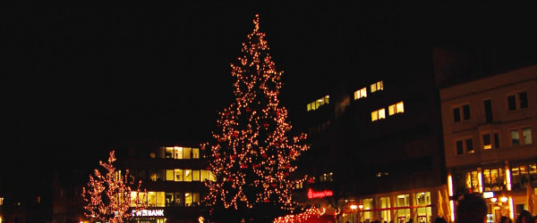 Weihnachtsbaum auf dem Marktplatz (Quelle: RIK)